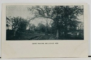 Bellevue Nebraska DEPOT RAVINE c1906 udb Postcard L17