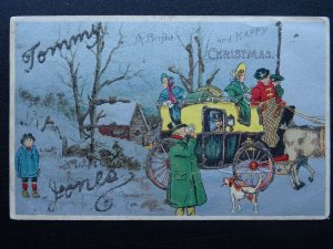 Christmas Greeting TOMMY JONES Bright & Happy c1902 UB Postcard Stewart & Woolf