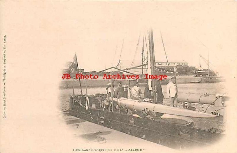 Torpedos,　Unsorted,　Grandjean　Other　French　Postcard　Les　Military,　Navy,　de　Lance-Torpilles　Europe　L'　Alarme,　France　HipPostcard