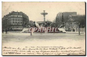 Old Postcard Paris Place Daumesnil and the Chateau d & # 39Eau Lion