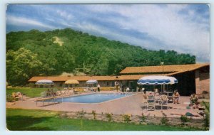 IGNACIO, CA  ~ RANCHO RAFAEL MOTEL Pool c1950s Marin County Roadside Postcard