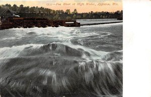Fox River High Water - Appleton, Wisconsin WI Postcard