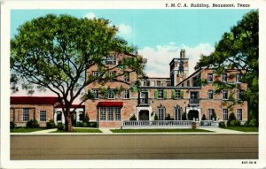 Postcard TX Jefferson County Beaumont YMCA Building Front View 1940s S63