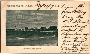 Annisquam Light Gloucester MA c1903 UDB Vintage Postcard Q40