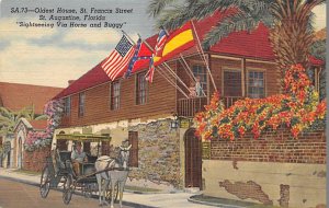 Oldest House in US Sightseeing Via Horse and Buggy - St Augustine, Florida FL  