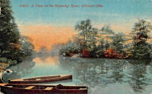 ALLIANCE OHIO~VIEW ON THE MAHONING RIVER~1913 PSTMK POSTCARD