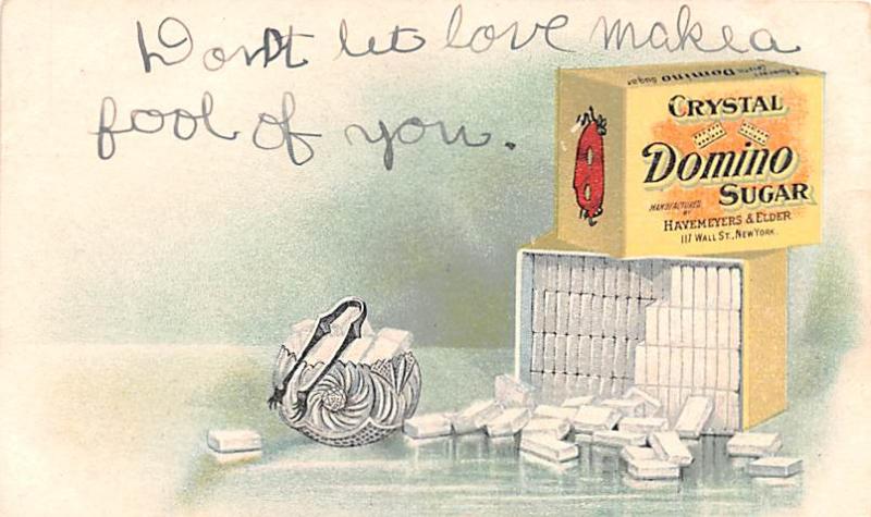 Crystal Domino Sugar Advertising Unused trimmed right edge