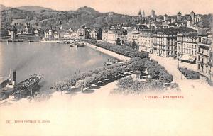  Switzerland Postcard Luzern Promenade 