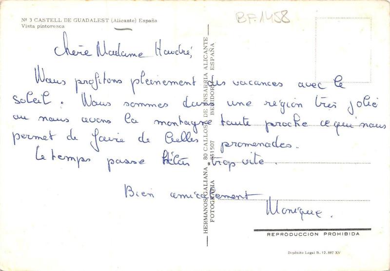 BF1458 Castell de guadalest alicante  Spain