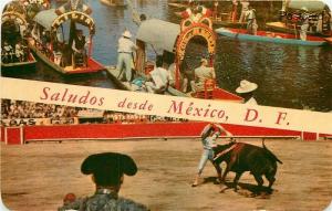 Mexico City, Bull Fight, Boat Rides, Postmark 1963, Ammes Asociados