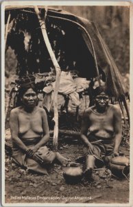 Argentina Indios Matacas Embarcacion Jujuy Indians Vintage RPPC C093