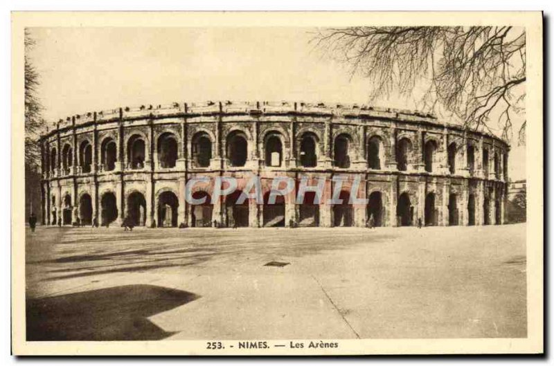 Old Postcard Nimes Les Arenes