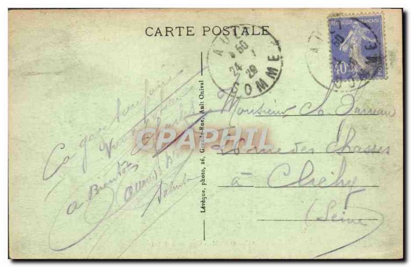 Old Postcard Ault Onival Sunset