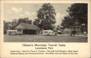 Ottawa Ontario ON Tourist Camp Campers Trailers Airstream Vintage Postcard