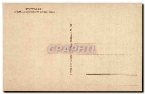 Old Postcard Stuttgart Wurt Grosses Haus Landestheater
