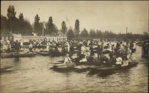Published in Oxford UK - Boating Scene c1910 Real Photo Postcard #1