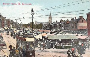 Market Place, Great Yarmouth, England, Early Postcard, Unused