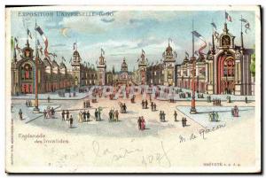 Postcard Old Map Transparent Paris Exposition Universelle 1900 Esplanade des ...