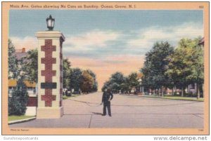 New Jersey Main Avenue Gates Showing No Cars On Sunday