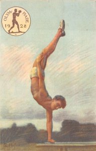 AMSTERDAM NETHERLANDS OLYMPICS GYMNASTICS GERMANY G. HOFER POSTCARD 1928