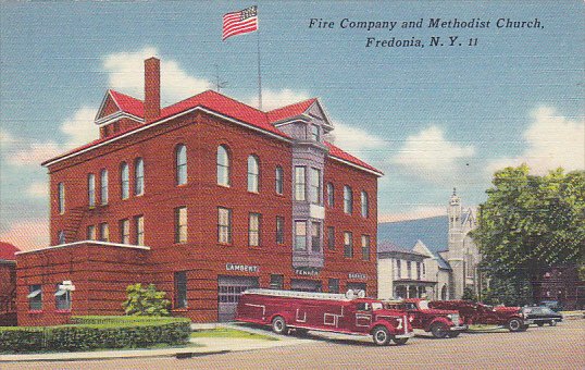 Fire Company and Methodist Church Fredonia New York