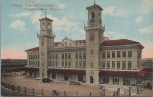 Postcard Railroad Central Railway Station Habana Cuba