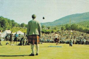 Putting The Stone Aberdeen Scottish Games 1980s Postcard