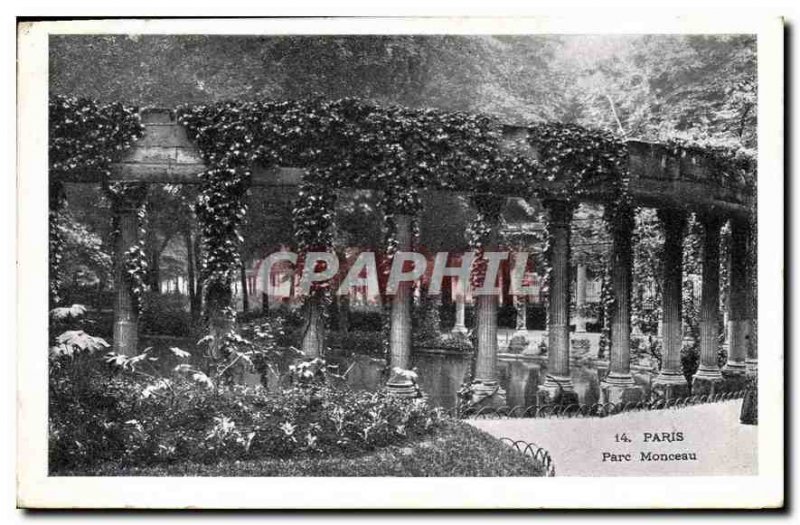 Postcard Old Paris Parc Monceau