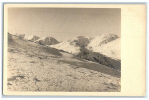 c1940's Turracherhohe Ski Area Gurktal Alps in Austria RPPC Photo Postcard