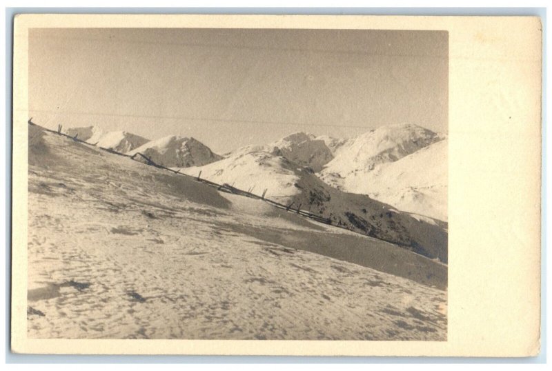 c1940's Turracherhohe Ski Area Gurktal Alps in Austria RPPC Photo Postcard