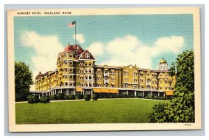 Vintage 1930's Advertising Postcard Samoset Hotel Rockland Maine