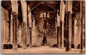 Winchester Great Hall Historical Landmark England Antique RPPC Photo Postcard