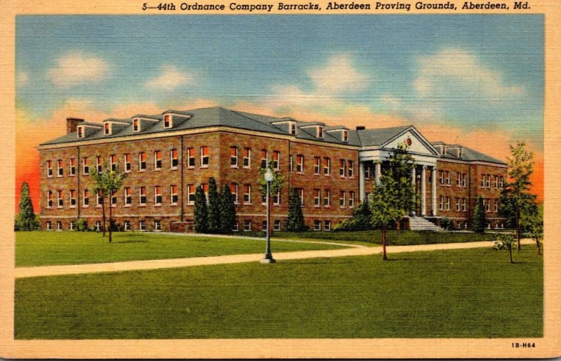 Maryland Aberdeen 44th Ordinance Barracks Aberdeen Proving Grounds Curteich