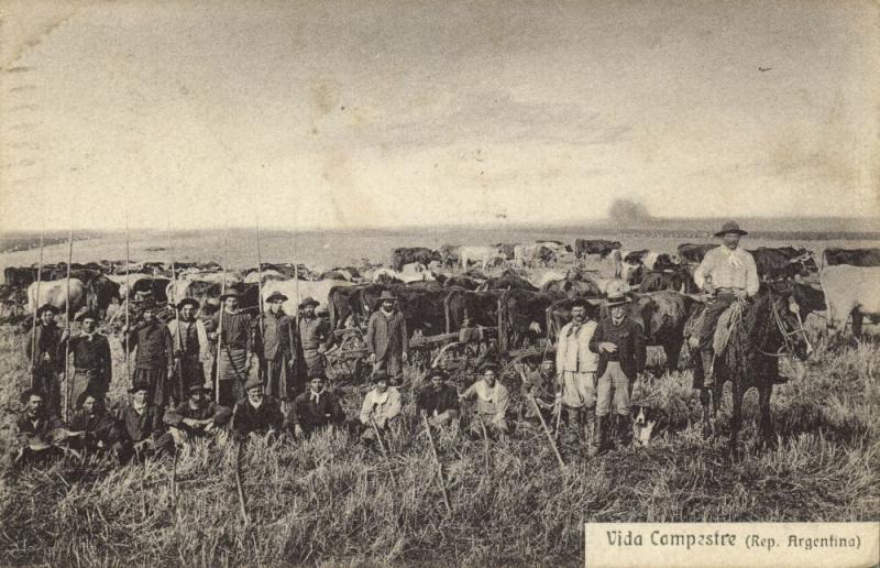 argentina, BUENOS AIRES, Vida Campestre, Farmers Cows (1919) Stamp