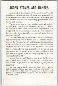 c1880s Acorn Stoves Range Gold Victorian Trade Card Kids Gilt Miller Umbdenstock