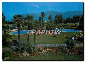 Postcard Modern Hotel Ferienparadies Losone an der Hauptsrasse Locarno Ascona