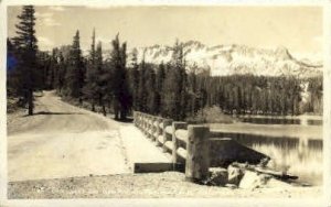 Real photo, Twin Lakes & New Highway - Mammoth Lakes, California CA  