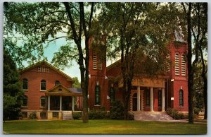 Postcard Sandersville Georgia GA Methodist Church 1960s Chrome View