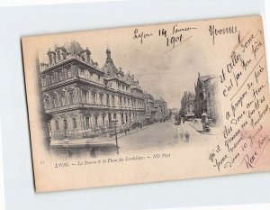 Postcard La Bourse et la Place des Cordeliers Lyon France