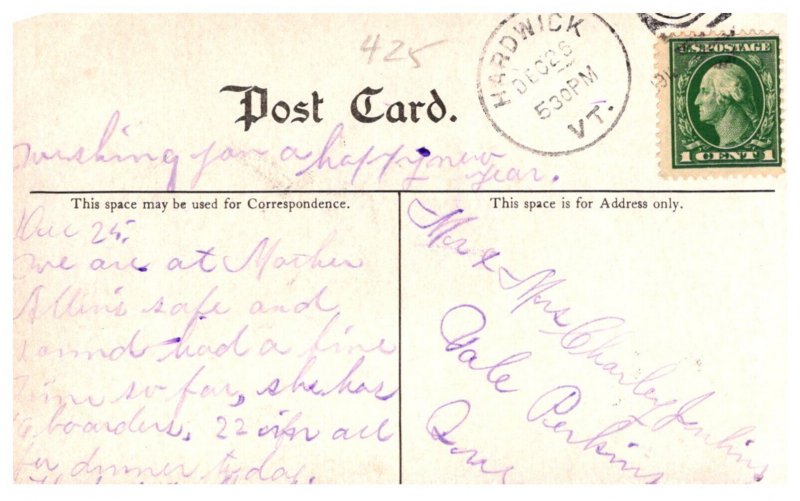 Vermont Hardwick  looking South from Hillside Terrace