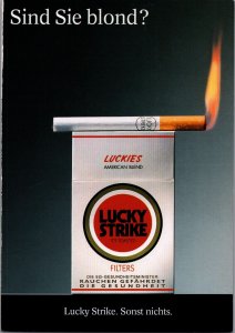 Lucky Strike Cigarettes Advertising Postcard BS22