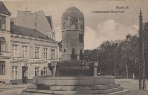 Rostock Brinckmann Brunnen German Old Postcard