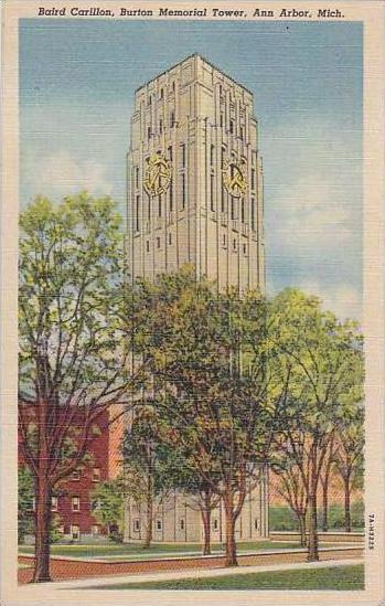 Michigan Ann Arbor Bafrd Carillon Burton Memorial Tower