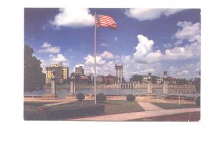 Civic Centre Flying US Flag, Lakeland, Florida, Used 1951