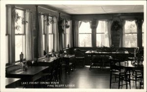 Big Bear California CA Pine Bluff Lodge Dining Room Vintage RPPC Real Photo PC