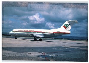 Airlines of Western Australia Fokker F28 Fellowship 4000 Airplane Postcard