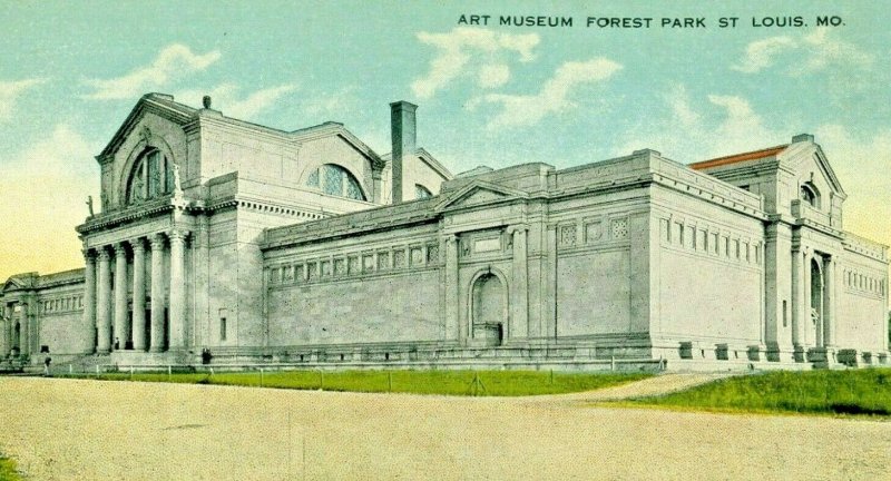 Postcard Early View  of Art Museum in Forest Park,  St. Louis, MO.      S1