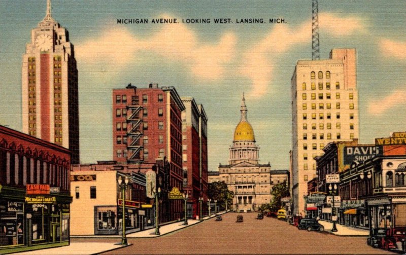 Michigan Lansing Michigan Avenue Looking West