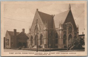 PHILADELPHIA PA UNITED PRESBYTERIAN CHURCH ANTIQUE POSTCARD