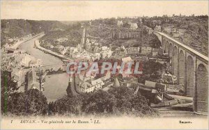 Old Postcard view Generale Dinan on the Rance